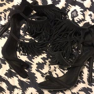 Candies heels with fringe